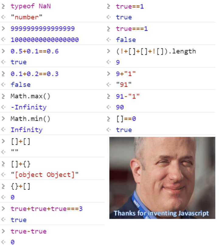 bizareries javascript